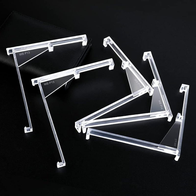 lofrcin مشبك ستارة عمودية بحجم 3.5 بوصة، مشبك بلاستيكي شفاف، حامل تركيب مخفي للستائر العمودية، قطعة بديلة للستائر العمودية (8 قطع) - Image 3